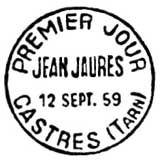 Oblitération 1er jour à Castres le 12 septembre 1959