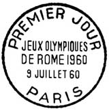 Oblitération 1er jour à Paris le 9 juillet 1960 