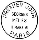 Oblitération 1er jour à Paris le 11 mars 1961