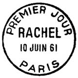 Oblitération 1er jour à Paris le 10 juin 1961