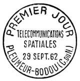 Oblitération 1er jour à Pleumeur-Bodou le 29 septembre 1962