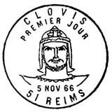 Oblitération 1er jour à Reims le 5 novembre 1966