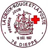 Oblitération 1er jour à Dieppe le 16 décembre 1967