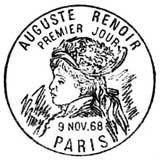 Oblitération 1er jour à Paris le 9 novembre 1968