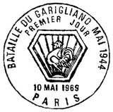 Oblitération 1er jour à Paris le 10 mai 1969