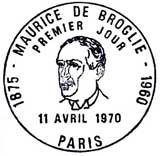 Oblitération 1er jour à Paris le 11 avril 1970