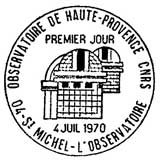 Oblitération 1er jour à Saint-Michel-l'Observatoire le 4 juillet 1970