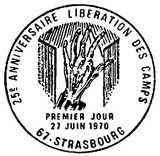 Oblitération 1er jour à Strasbourg le 27 juin 1970