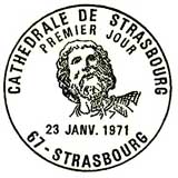 Oblitération 1er jour à Strasbourg le 23 janvier 1971