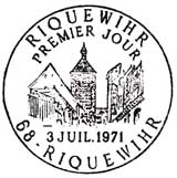 Oblitération 1er jour à Riquewihr le 3 juillet 1971