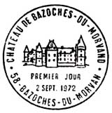 Oblitération 1er jour à Bazoche le 2 septembre 1972