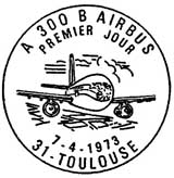 Oblitération 1er jour à Toulouse le 7 avril 1973