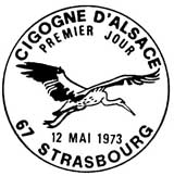 Oblitération 1er jour à Strasbourg le 12 mai 1973