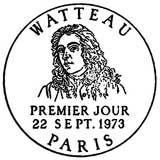Oblitération 1er jour à Paris le 22 septembre 1973