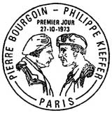 Oblitération 1er jour à Paris le 27 octobre 1973