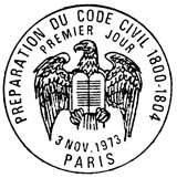 Oblitération 1er jour à Paris le 3 novembre 1973
