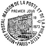 Oblitération 1er jour à Paris le 19 décembre 1973