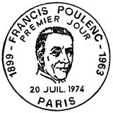 Oblitération 1er jour à Paris le 20 juillet 1974