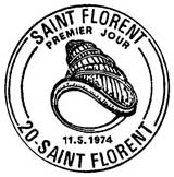 Oblitération 1er jour à Saint-Florent le 11 mai 1974