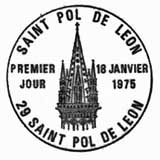 Oblitération 1er jour à Saint-Paul-de-Léon le 18 janvier 1975