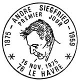 Oblitération 1er jour à Le Havre le 15 novembre 1975