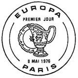 Oblitération 1er jour à Paris et Strasbourg le 8 mai 1976