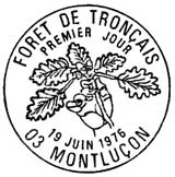 Oblitération 1er jour à Montluçon le 19 juin 1976