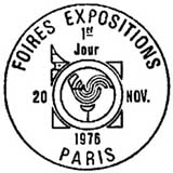 Oblitération 1er jour à Paris le 20 novembre 1976