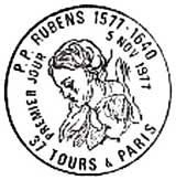 Oblitération 1er jour à Paris et Tours le 5 novembre 1977