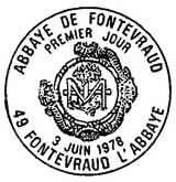 Oblitération 1er jour à Fontevraud le 3 juin 1978