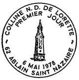Oblitération 1er jour à Ablain-Saint-Nazaire le 6 mai 1978