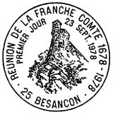 Oblitération 1er jour à Besançon le 23 septembre 1978