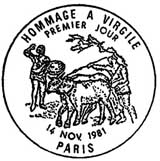 Oblitération 1er jour à Paris le 14 novembre 1981
