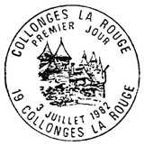 Oblitération 1er jour à Collonges le 3 juillet 1982