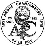 Oblitération 1er jour à Le Puy le 23 octobre 1982