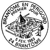 Oblitération 1er jour à Brantôme le 5 février 1983