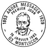 Oblitération 1er jour à Montluçon le 15 janvier 1983