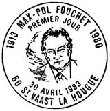 Oblitération 1er jour à Saint-Vaast-la-Hougue le 30 avril 1983