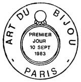 Oblitération 1er jour à Paris le 10 septembre 1983