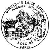 Oblitération 1er jour à Paris le 3 décembre 1983