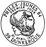 Oblitération 1er jour à Dunkerque le 21 avril1984