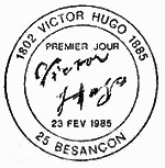 Oblitération 1er jour à Besançon le 23 février 1985