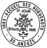 Oblitération 1er jour à Andorre le 31 aout 1985