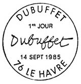 Oblitération 1er jour au Havre le 14 septembre 1985
