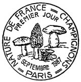 Oblitération 1er jour à Paris le 5 septembre 1987