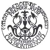 Oblitération 1er jour à Montbenoit le 19 septembre 1987