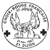 Oblitération 1er jour à Dijon le 21 novembre 1987