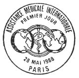 Oblitération 1er jour à Paris le 23 mai 1988