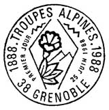 Oblitération 1er jour à Grenoble le 27 juin 1988