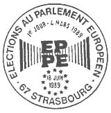 Oblitération 1er jour à Strasbourg le 4 mars 1989